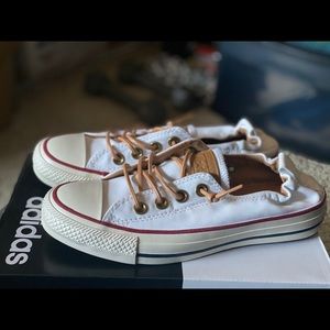 White Converse Slip On